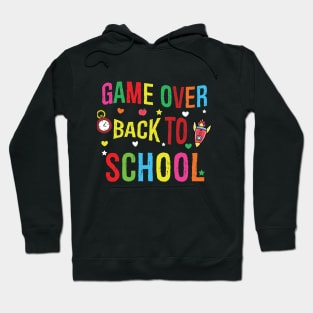 Game Over Back To School T-shirt Design And Vector Hoodie